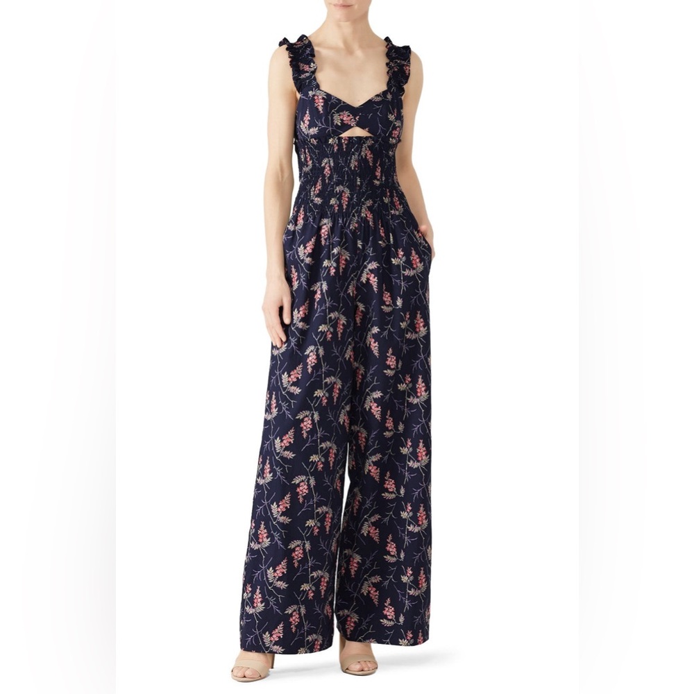 NWT Rebecca Taylor
Sleeveless Ivie Floral Jumpsuit